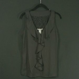 Black blouse lacy back